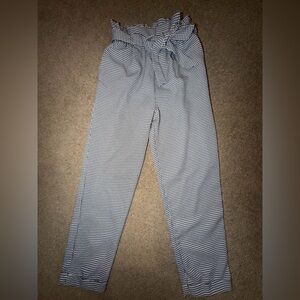 Sienna Sky Black & White Gingham Paperbag Waist Pants